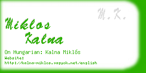 miklos kalna business card